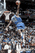 Cocky Rider's thru the legs dunk
