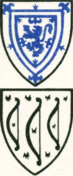 arms of Lyon (above) and Bowes