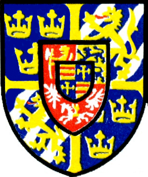 wapen van koning Gustav III, Kalmar en Folkunga gevierendeel met �n binneskild van of Oldenburg