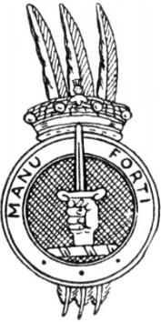 crest-badge of the Chief of Clan Mackay, worn by the chief with three eagle feathers