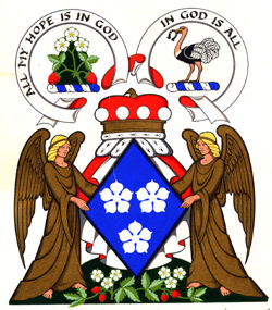arms of Lady Saltoun, Chief of Clan Fraser
