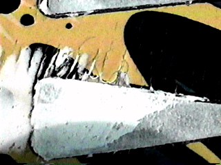 Detalhe do reparo, pr�ximo ao insert