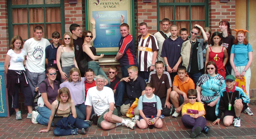 Photograph of the Junior Band at Disneyland Paris