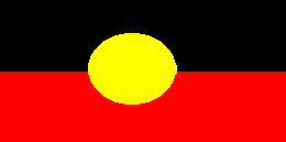 Australian Aboriginal Flag. Yellow: Sun, Spirit Red: Earth, connection to the land Black: The sky