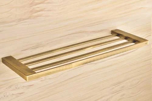 Gold Rectangular towel rnck with rail