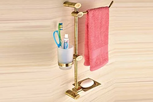 tooth brush holder with soap dish