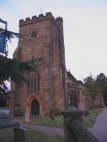 Battle Church seen at dusk