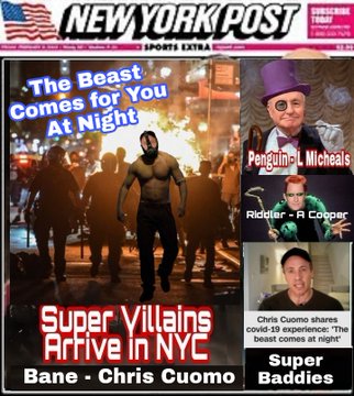Bane Exposed !!! - Chris Cuomo - The Beast That Comes for You - At Night - Satanist EU Illuminati