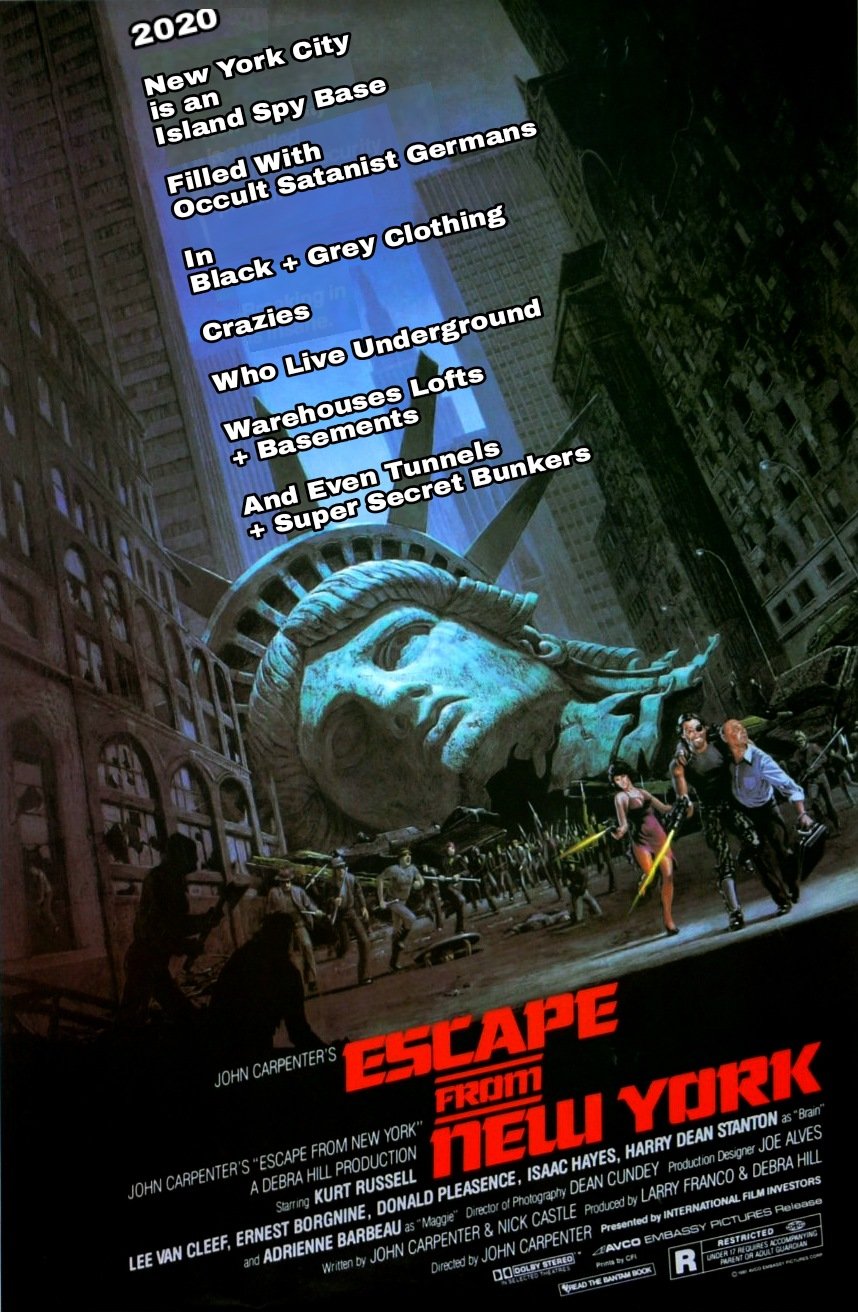 Escape from New York - Island Spy Base for Satanist Illuminati and Occult Satanist Germans