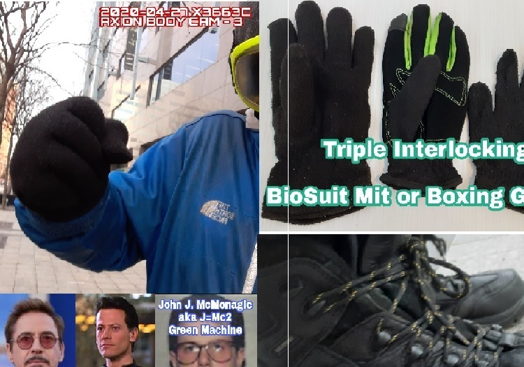 Green Machine - J=Mc2 - RLSH - ASHP- Anti Knife Slashing - Stabbing - Battle Gloves - Chainmail / Wire Mesh - inside Hand Pocket with Zipper