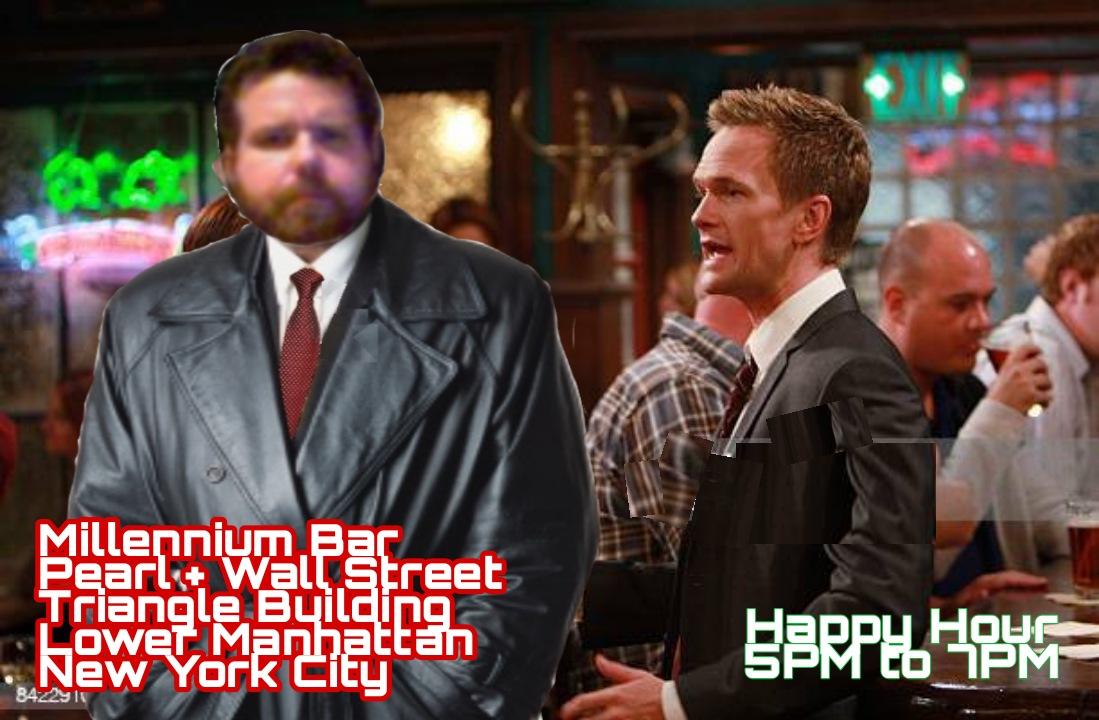 John J. McMonagle and Barney Stinson at Happy Hour - Wall Street - 1990s