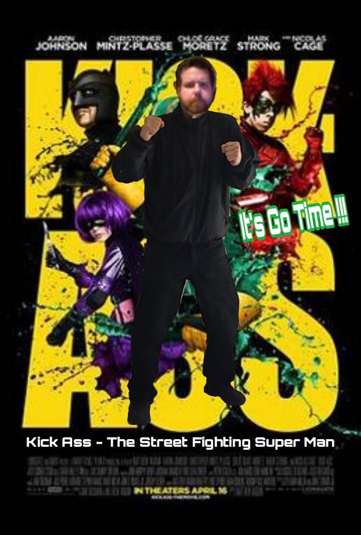 The REAL Identity of KICK ASSS - John J. McMonagle - Bayonne NJ - 1970s + 1980s - Lee Dungaree Jacket w Inner Vest Pockets + Akido Sticks - NO - GREEN CORDEROY - NINJA OUTFIT