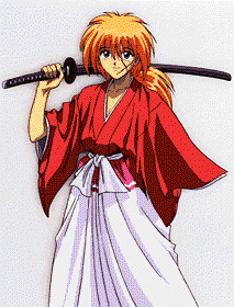 Kenshin con cara de buen chico.
