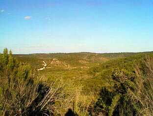 view to the east