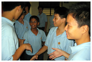 Shake my hand.