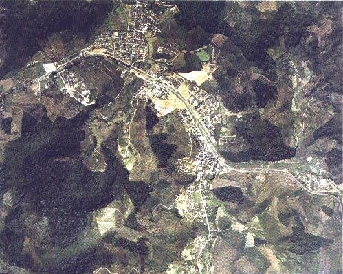 Foto a�rea da sede municipal