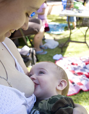 Breastfeeding is as natural as, well -- motherhood and apple pie -- yet many people are upset to see it in public