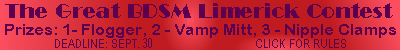 Great BDSM Limerick Contest