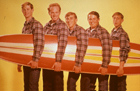 60s surfboard picture of band
