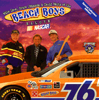 cover of 'Mike Love, Bruce Johnston and David Marks of THE BEACH BOYS salute NASCAR