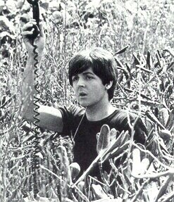 Paul McCartney on the phone.