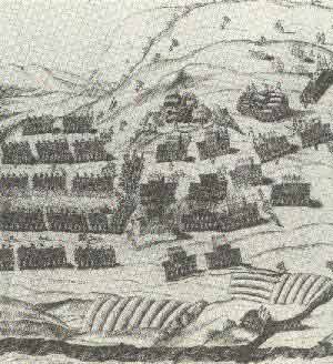 Map of the battle commissioned by the English Parliament