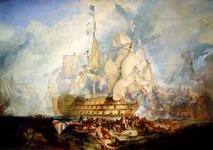 Turner's depiction of the Battle of Trafalgar