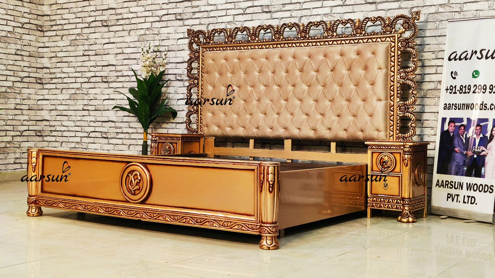 Amazing Modern Bed with Gold Rush view 5
