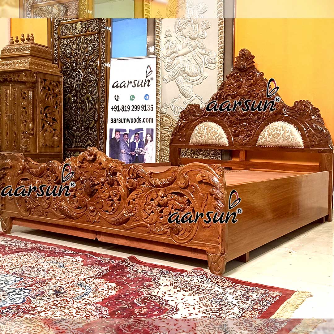 Bed Design Sheesham Wood YT 737 view 6