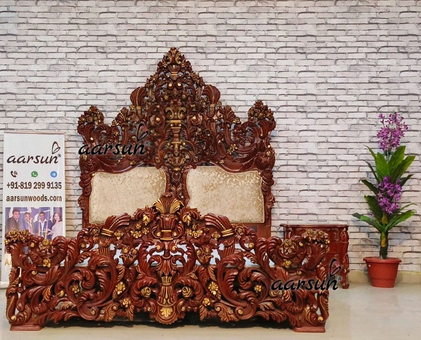 Hand-carved Grand Bedroom Set with Video view 4
