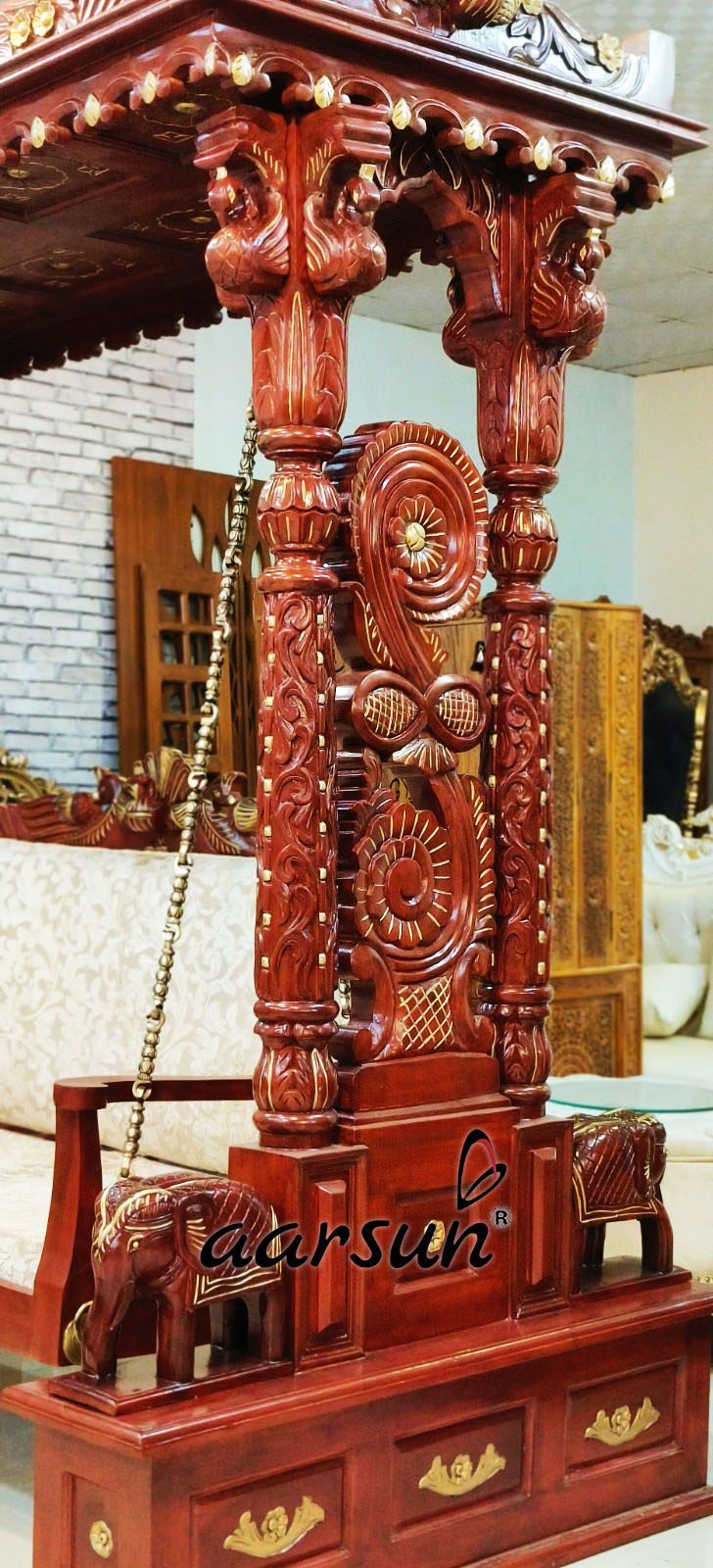 Hand-carved Grand Bedroom Set with Video view 6