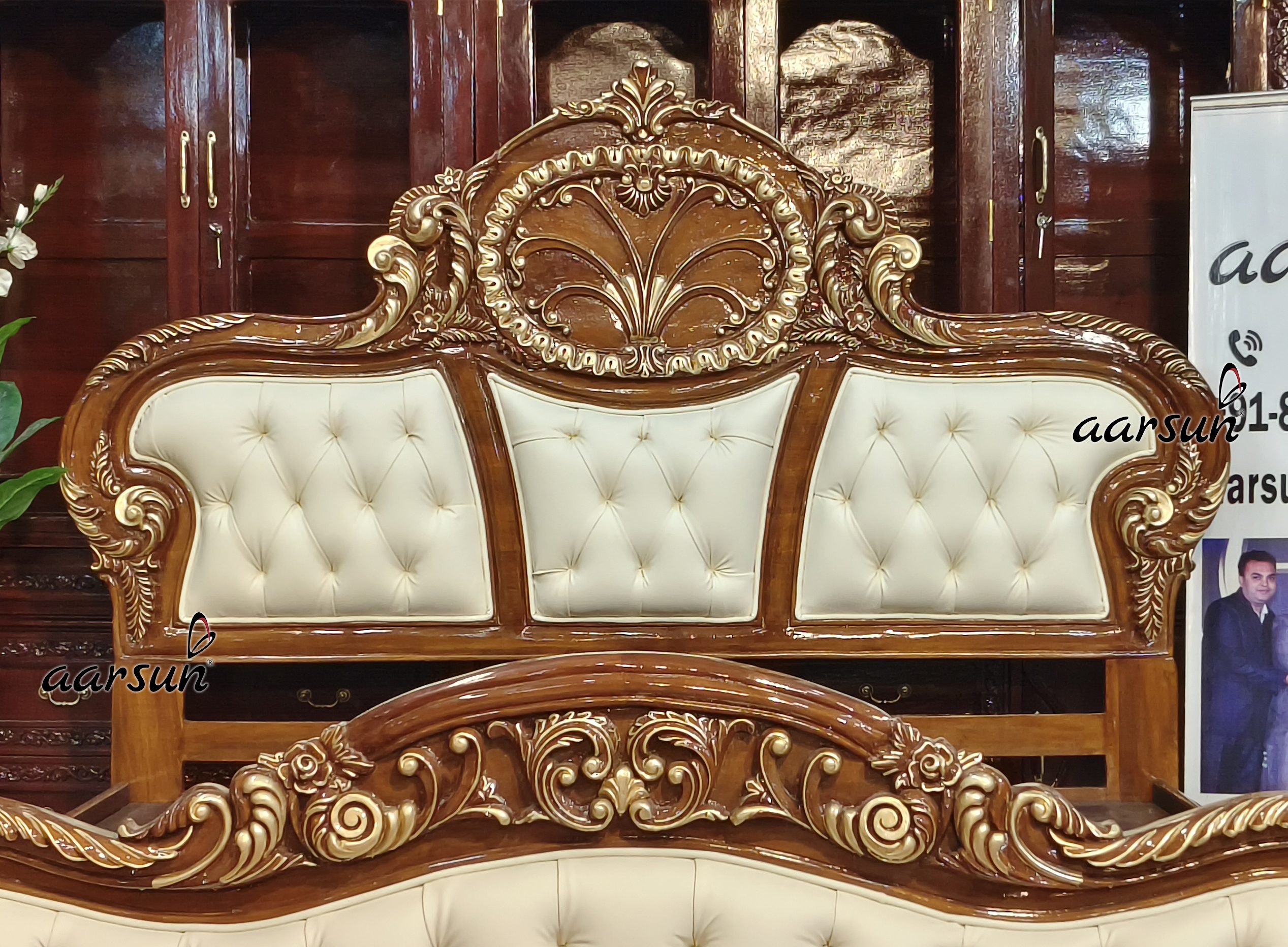 Handcrafted King Size Bed view 5