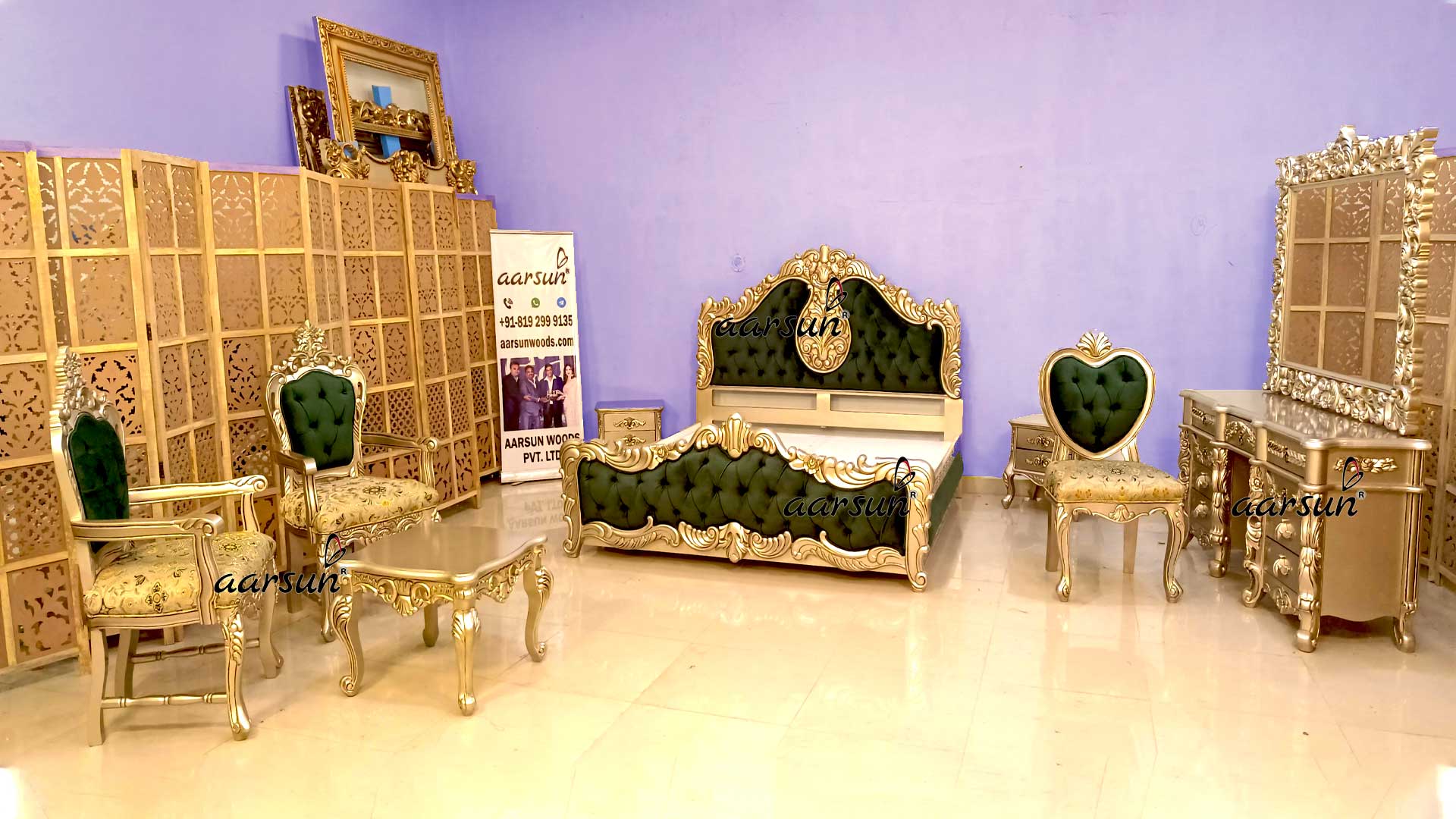 Luxury Wooden Bedroom Set YT-715 view 3