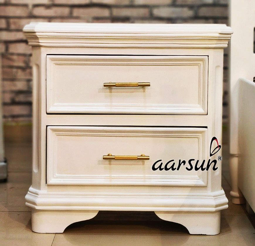 Modern Bedroom Set in Satin White Polish with Video view 8