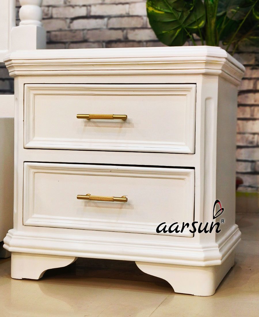 Modern Bedroom Set in Satin White Polish with Video view 9