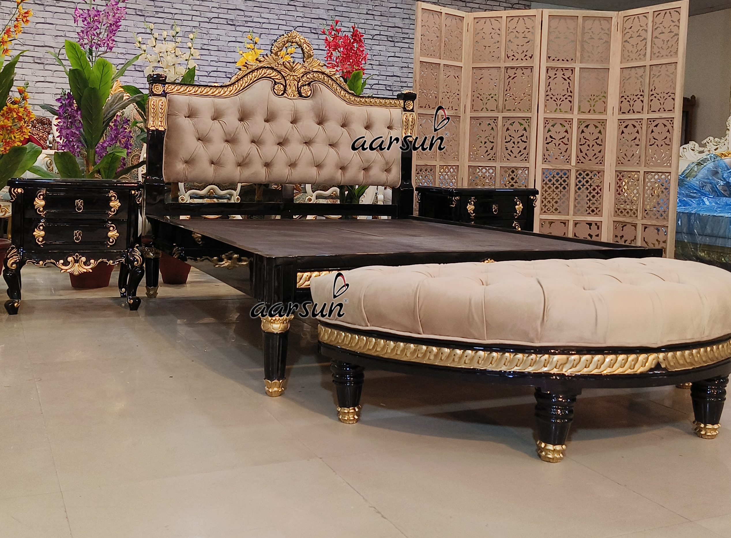 Modern Wooden Queen Size Platform Bed view 4