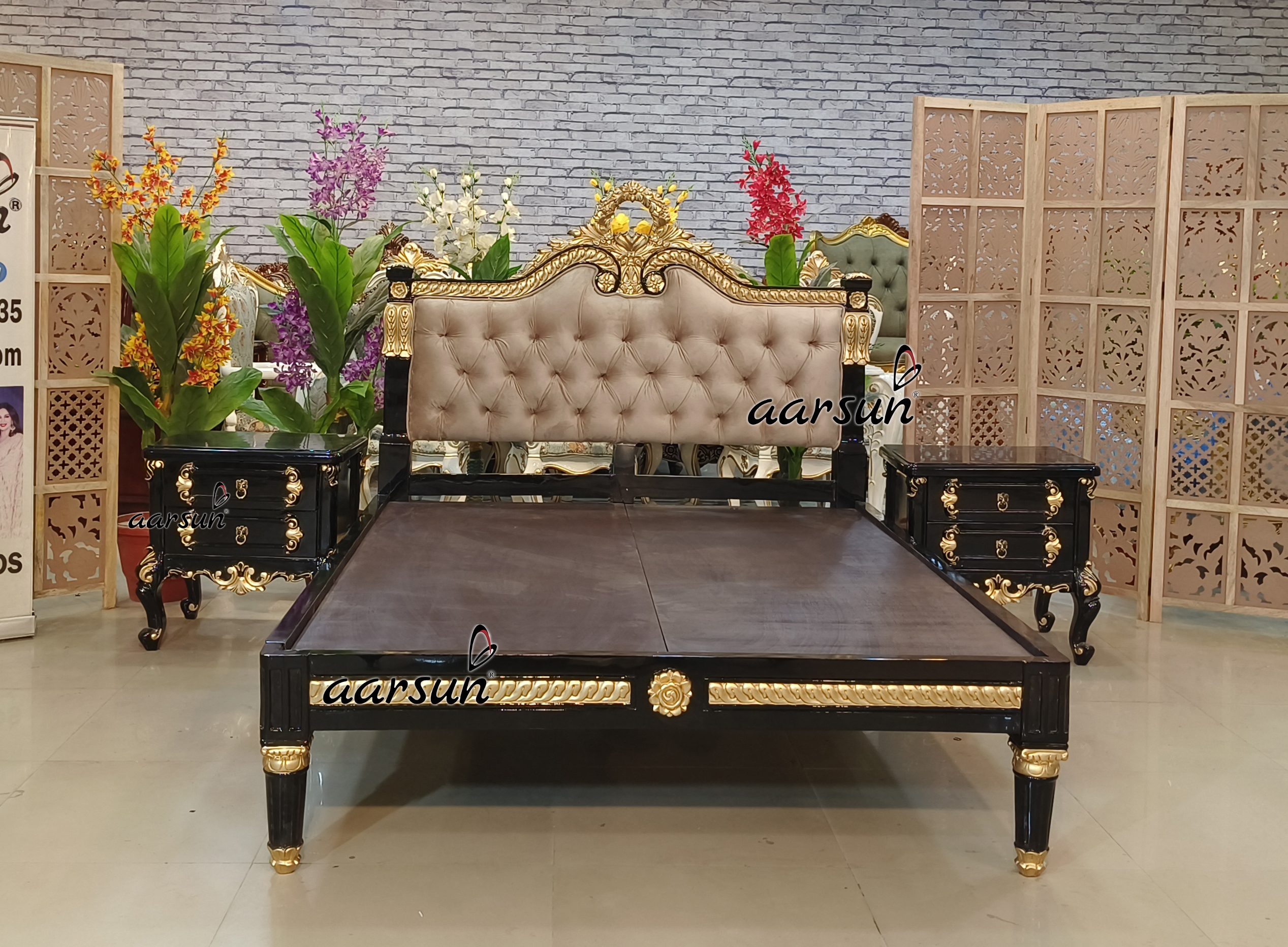 Modern Wooden Queen Size Platform Bed view 7