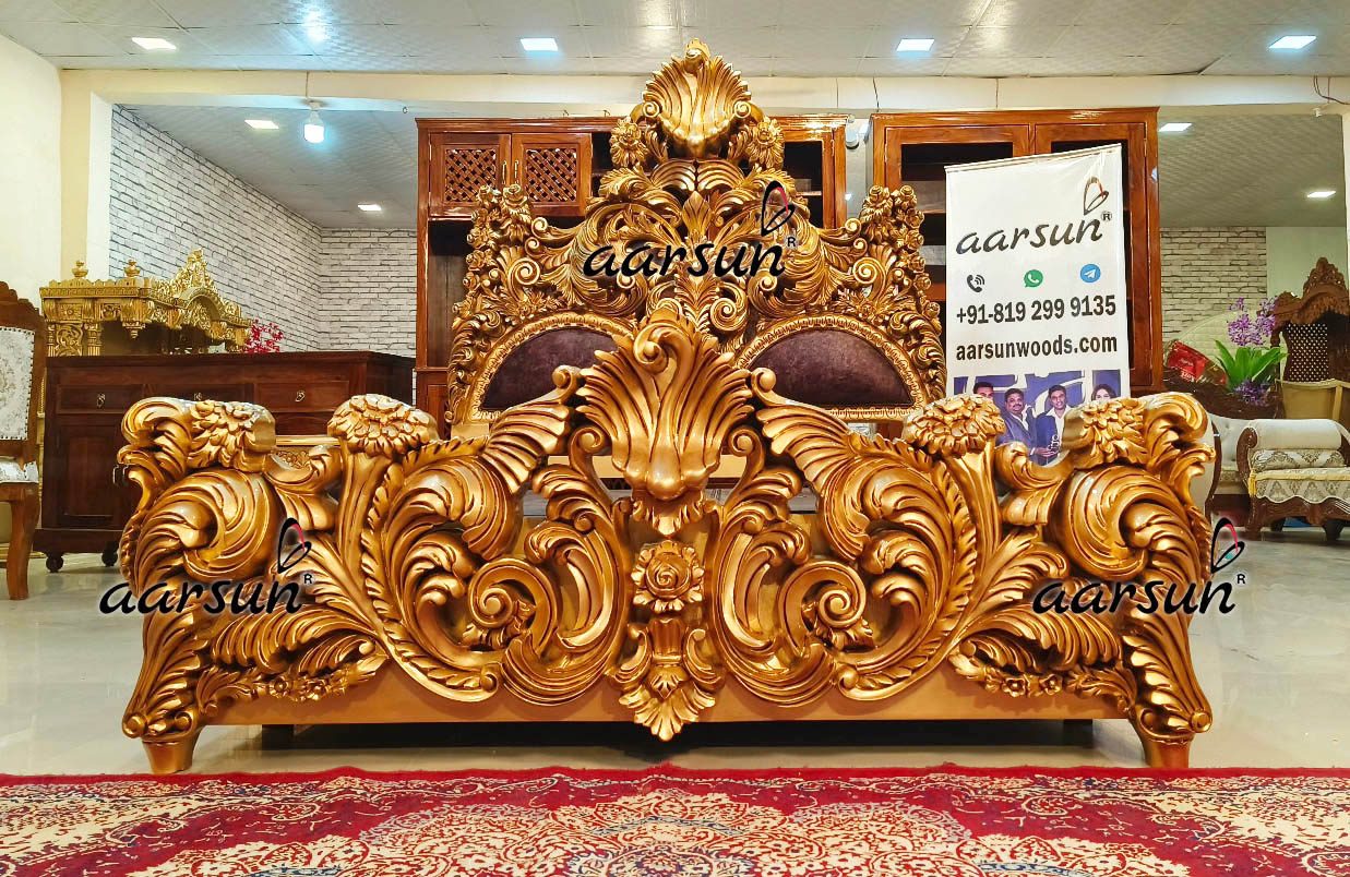 Royal Queen-Size Wooden Bed NT-011 view 4