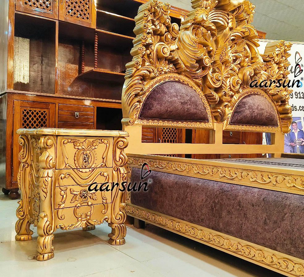 Royal Queen-Size Wooden Bed NT-011 view 5