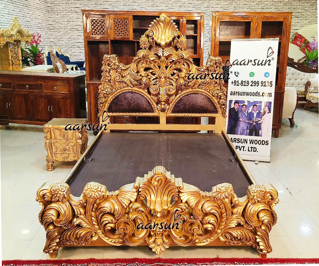 Royal Queen-Size Wooden Bed NT-011