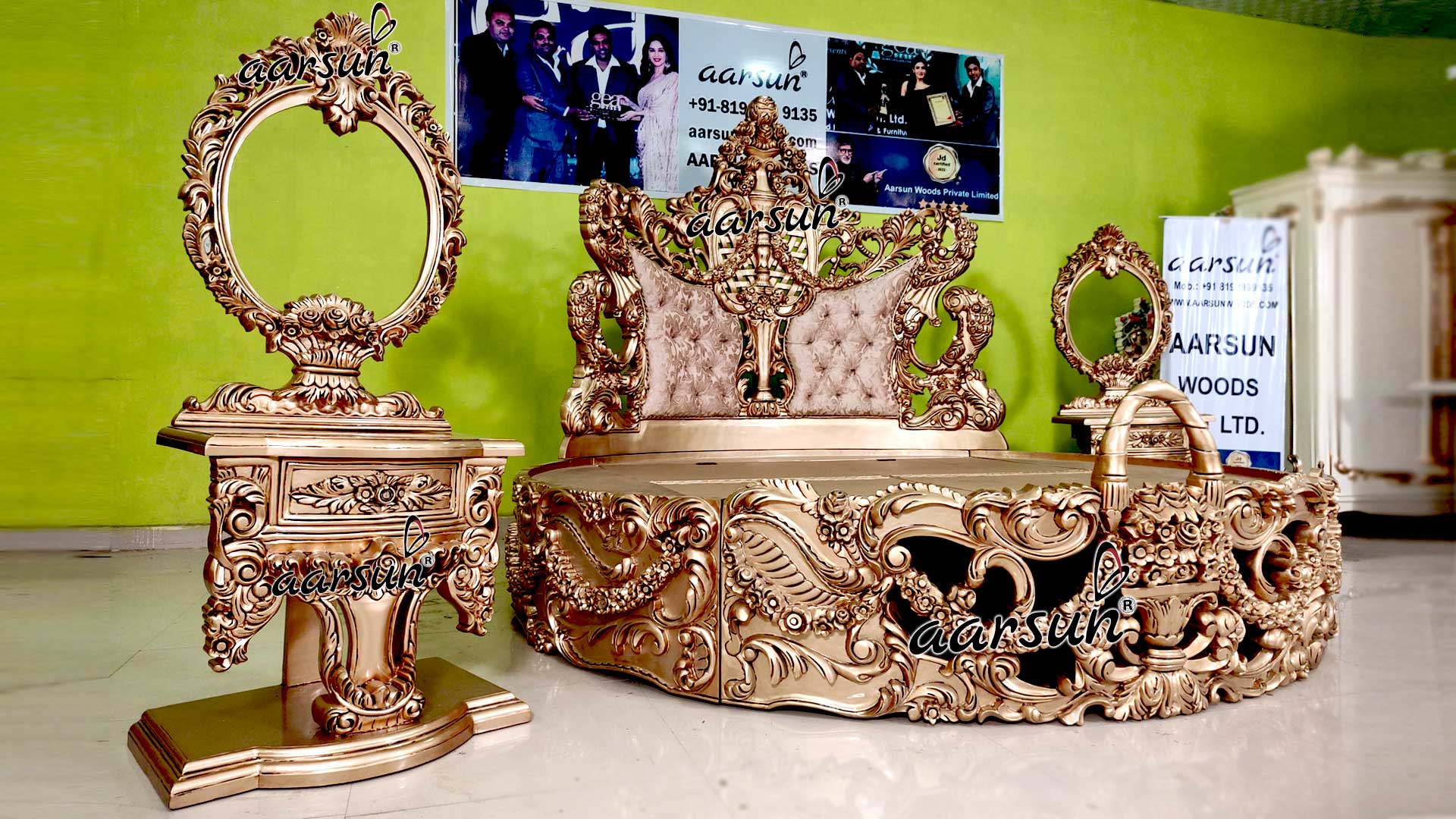 Royal Round Bed Top Luxury YT-650 view 5