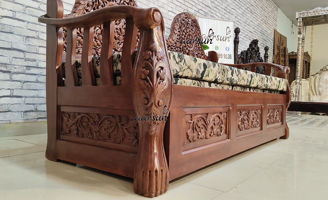 Royal Sofa Cum Bed in Teak Wood view 9