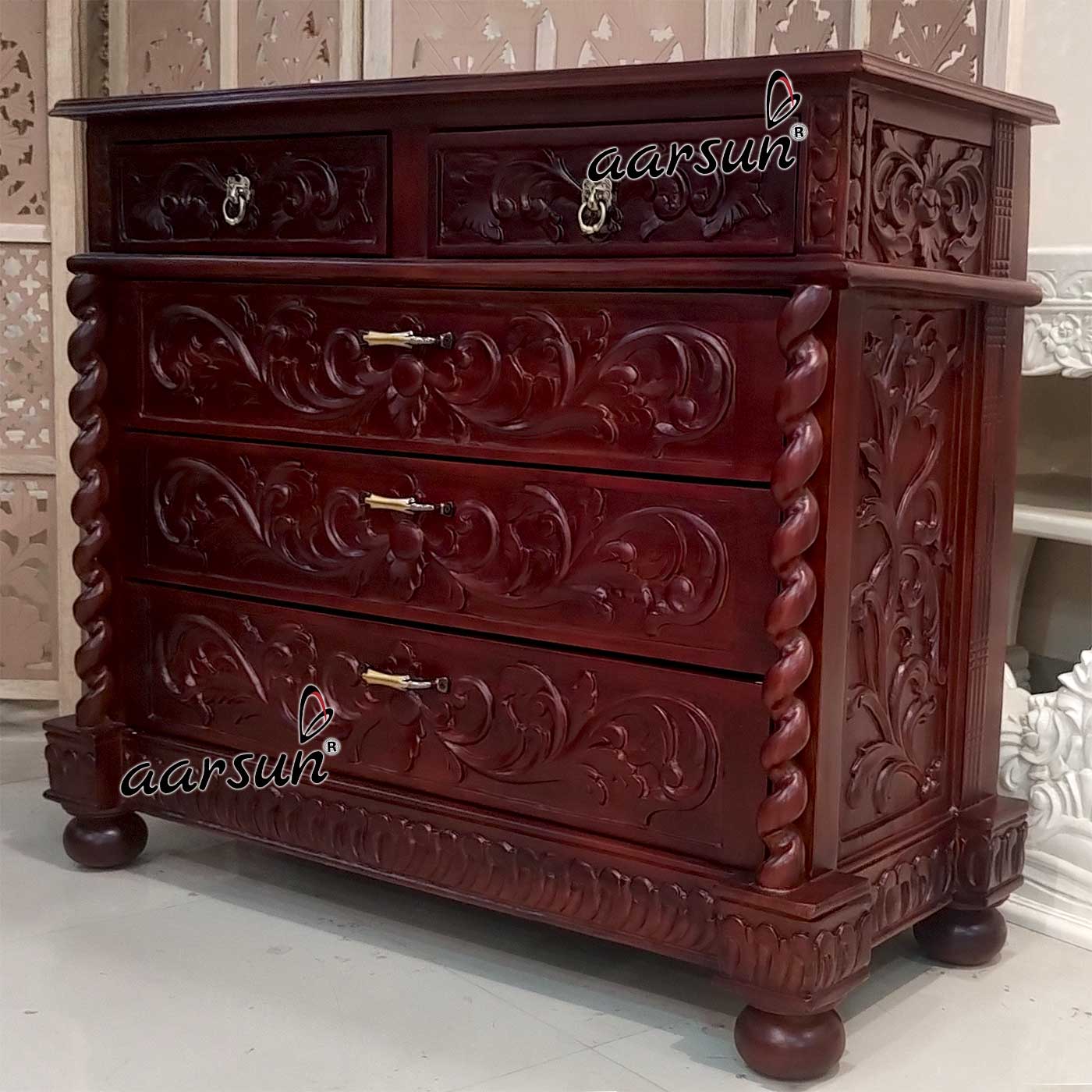 Victorian Carved Canopy Bed Poster YT-623 view 5