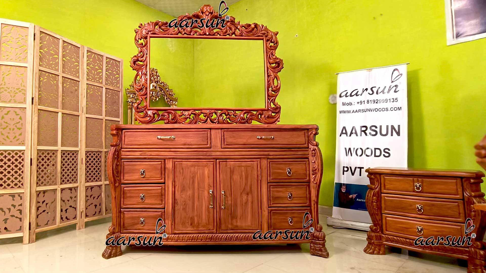 Wooden Bedroom Mid Century Modern Furniture view 7