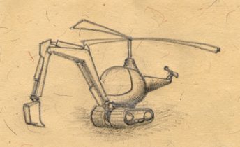 Helicopter excavator.