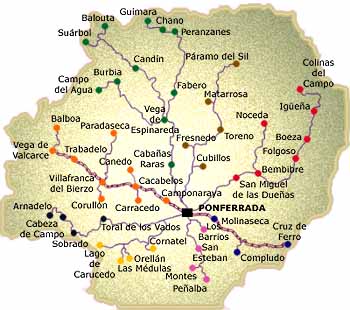 Mapa del Bierzo