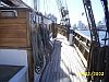 Down the other side of the deck.