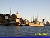 Endeavour replica and Australian Navy Ship.