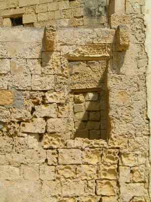 A crumbling wall