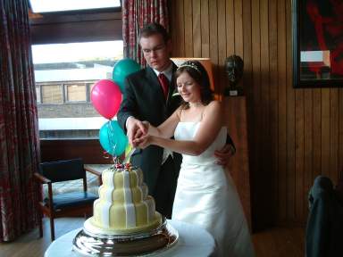 Cutting the wrong tier of the cake